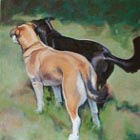 2000 dog oil painting