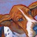 flying basset hound painting