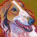 borzoi dog painting