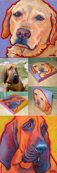 bloodhound commission painting example