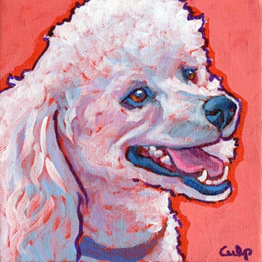 miniature poodle painting